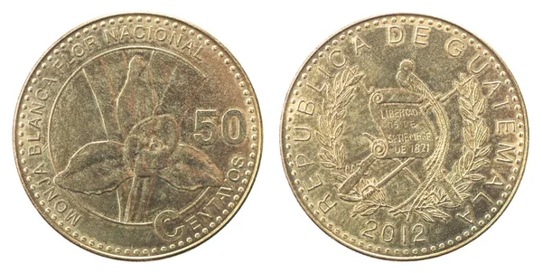 New Guatemalan Coin — Stock Photo, Image