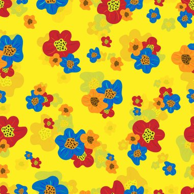 Kusursuz tekrarlayan çiçek deseni