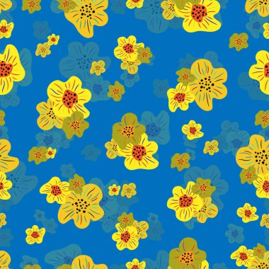 Kusursuz tekrarlayan çiçek deseni