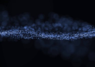 Arka plan dalgalar ve parçacıklar oluşan