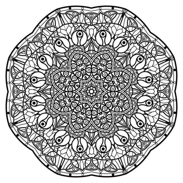 Mandala Para Colorear Libro — Vector de stock