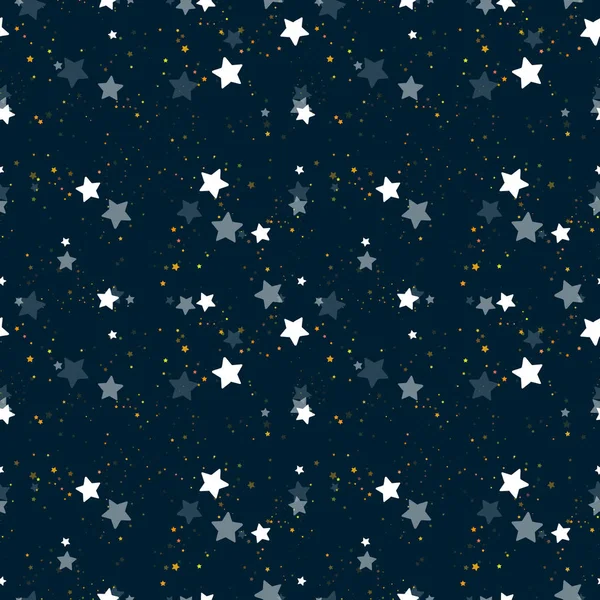 Fondo Repetitivo Sin Fisuras Estrellas Multicolores — Vector de stock