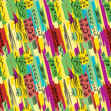 Sorunsuz yinelenen çizgili renk renkli arka plan