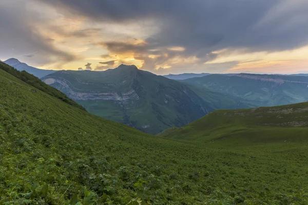 Summer Sunset Mountains Azerbaijan — Stock Photo, Image