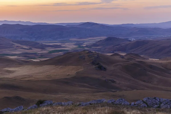 Nascer Sol Nas Montanhas Gobustan — Fotografia de Stock