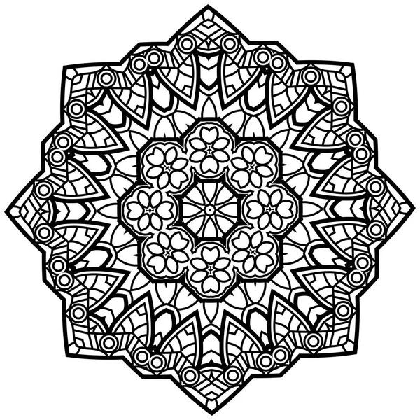 Mandala színezés könyv — Stock Vector