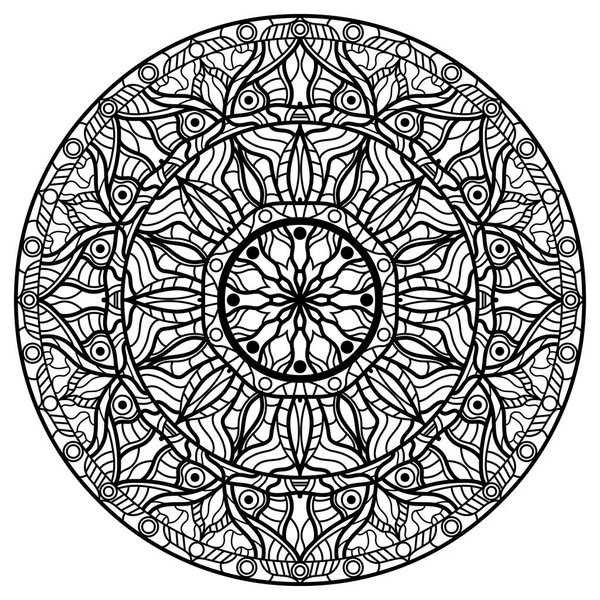 Mandala pour livre à colorier — Image vectorielle