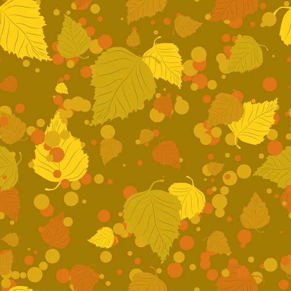 Fond Abstrait Sans Couture Des Feuilles Automne — Image vectorielle