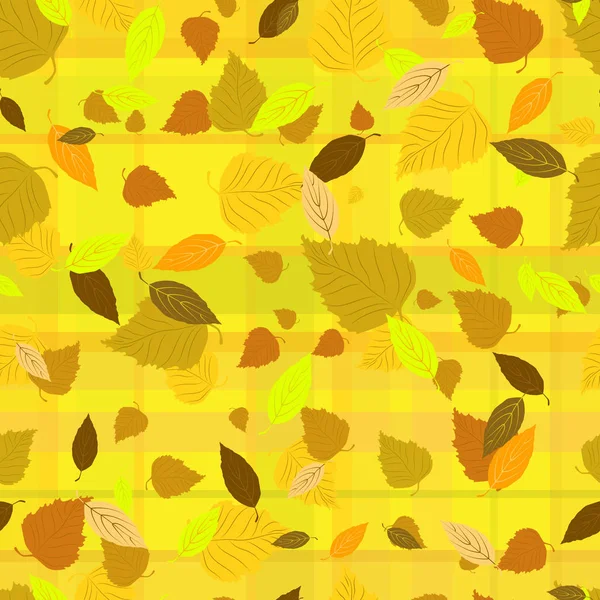 Fond Abstrait Sans Couture Des Feuilles Automne — Image vectorielle