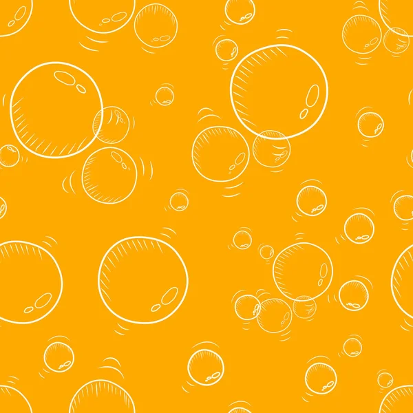 Seamless repeating background from different sized bubbles — Stock Vector