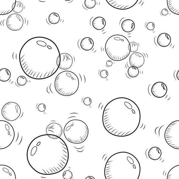 Seamless repeating background from different sized bubbles
