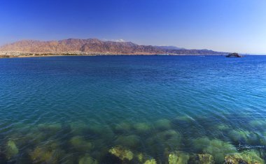 Akabe şehir Jordan ve Kızıldeniz Gulf of Akabe
