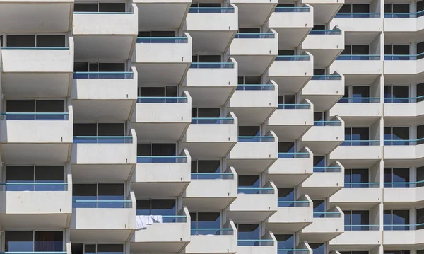 Geometria Das Varandas Fachada Edifício — Fotografia de Stock