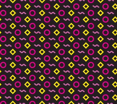 Daireler, edikula ve zikzaklar sorunsuz yinelenen desen