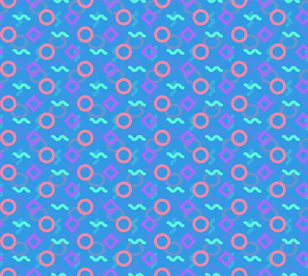 Modèle Répétitif Sans Couture Cercles Losanges Zigzags — Image vectorielle