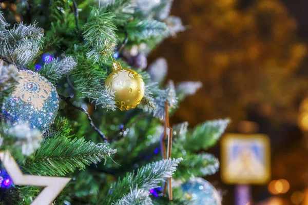 Christmas Speelgoed Opknoping Een Kerstboom — Stockfoto