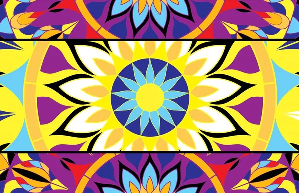 Abstract Background Stained Glass Mandalas — Stock Vector