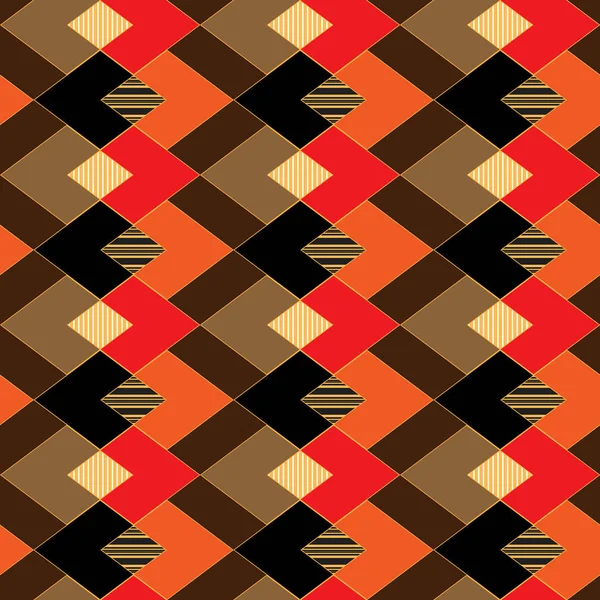 Fondo Trasero Sin Costura Abstracto Que Consta Rombos Multicolores Zigzags — Vector de stock