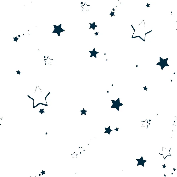 Fondo Estrellas Repetitivas Sin Costuras — Vector de stock