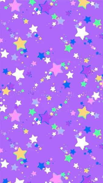 Abstrakter Hintergrund farbiger Sterne. geeignet für ein Handy-Backg — Stockvektor