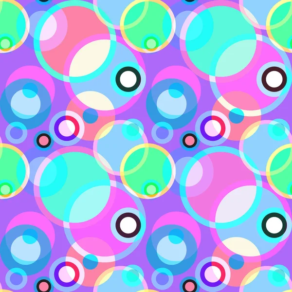 Fond Répétitif Sans Couture Cercles Multicolores — Image vectorielle