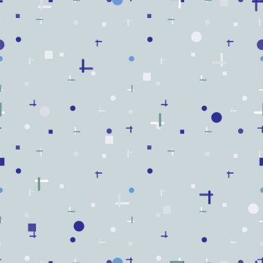 Kareler, daireler ve satırların soyut sorunsuz yinelenen arka plan