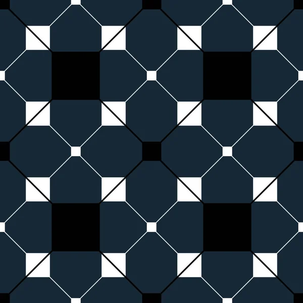 Nahtlos Wiederholendes Muster Aus Quadraten Dreiecken Und Kreisen — Stockvektor