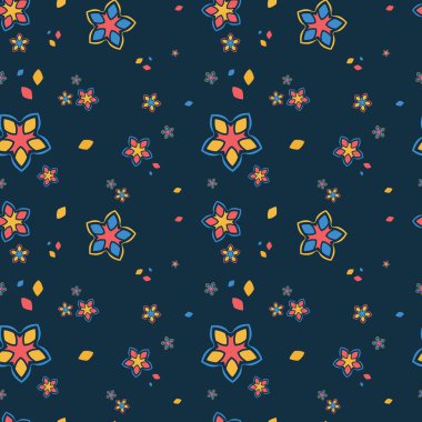 Kusursuz tekrarlayan çiçek deseni