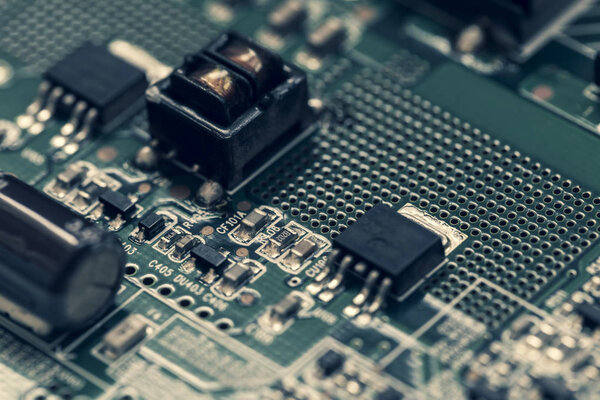 крупный план электронной платы
