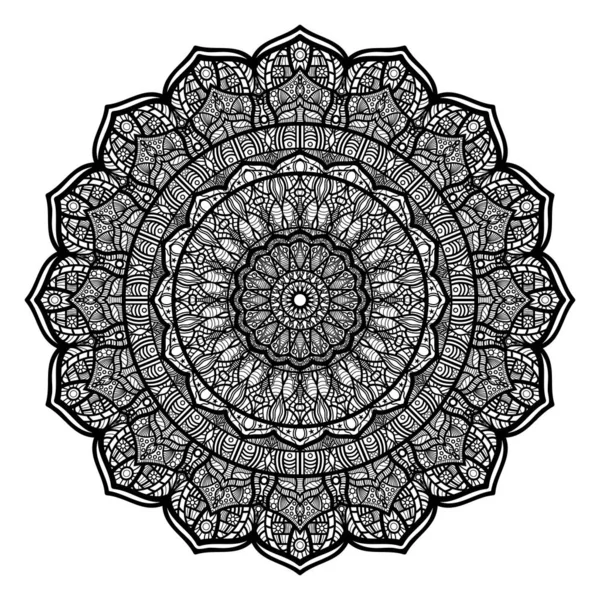 Mandala színezés book. Dekoratív díszek kerek. Szokatlan — Stock Vector