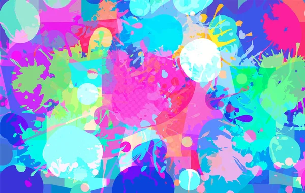 Abstrakter Hintergrund von Farbflecken von Farben — Stockvektor