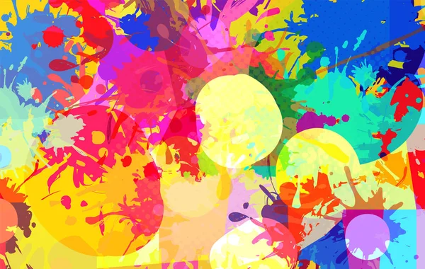 Fond abstrait des taches de couleur des peintures — Image vectorielle