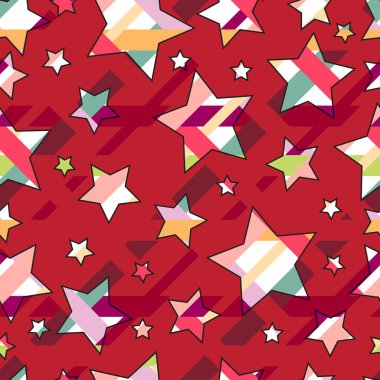 Yıldız ve çizgilerin kesintisiz tekrardesi