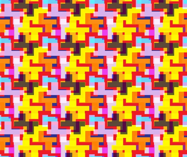 Patrón de repetición sin costuras de cruces abstractas de colores — Archivo Imágenes Vectoriales