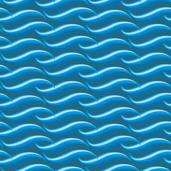 Fundo repetindo sem emenda de ondas mar abstratas — Vetor de Stock