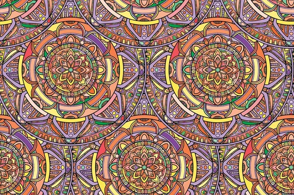 Цветочный узор, состоящий из мандалов — стоковый вектор