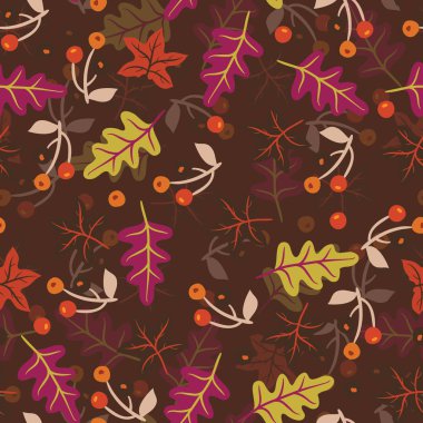 Yaprak ve çilek dikişsiz tekrar desen