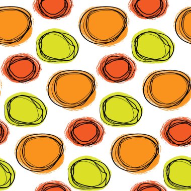 Renkli dairelerin ve spirallerin kesintisiz tekrararka planı