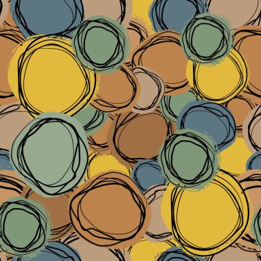 Renkli dairelerin ve spirallerin kesintisiz tekrararka planı