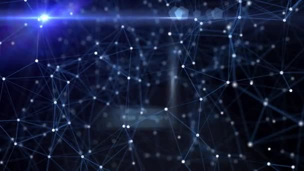 Contexte abstrait composé de points et de lignes 