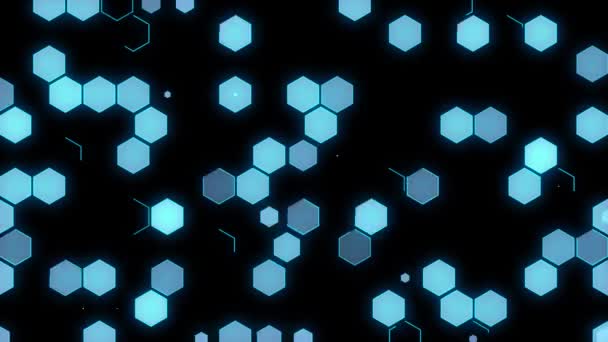 Abstract background of animated honeycombs — Stock Video