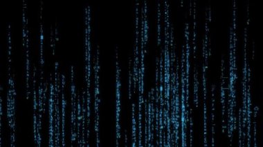 Matris kodunu taklit eden animasyonlu arka plan