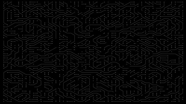 Animation of lines on an abstract electronic board — Stock Video