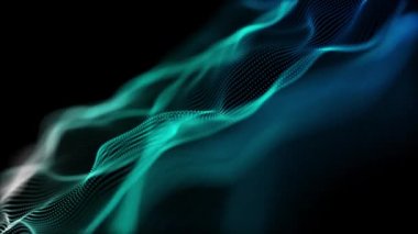 Fütüristik mavi sinir ağı. Soyut bilim kurgu kavramı.