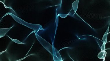 Fütüristik mavi sinir ağı. Soyut bilim kurgu kavramı.