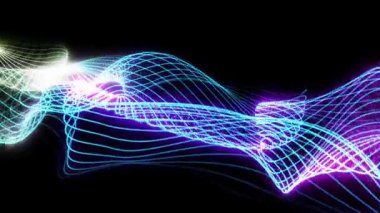 Soyut 4k animasyonlu dalgalı çizgiler arka plan