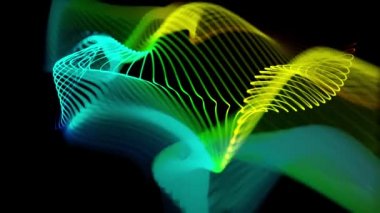 Soyut 4k animasyonlu dalgalı çizgiler arka plan