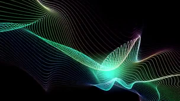 Abstract 4k animated waved lines background — Stock Video