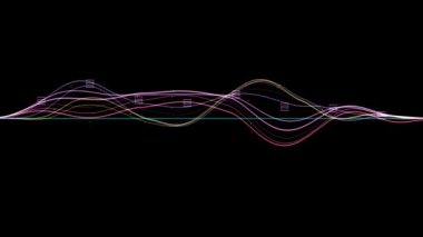 Soyut animasyonlu ses grafiği ile arka plan.