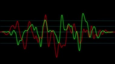 Soyut animasyonlu ses grafiği ile arka plan.